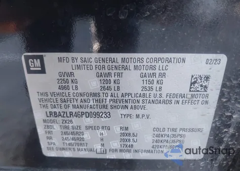 2023 Buick Envision Preferred Fwd from USA, damaged, VIN LRBAZLR46PD099233